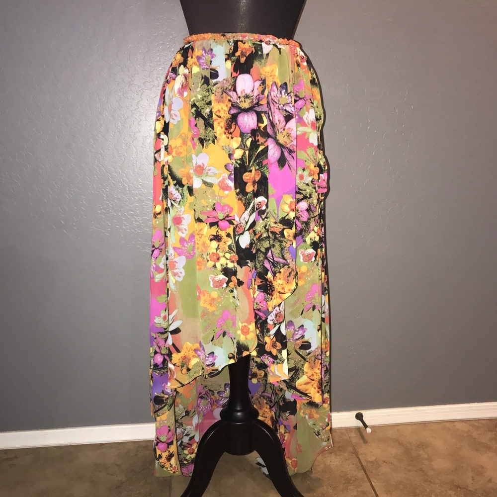 Floral Giani Bini High-low skirt